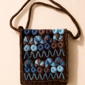 Bolso de abanicos azul