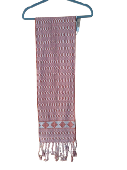 Camino de mesa de Zinacantán (Naranja con Gris) - Image 2
