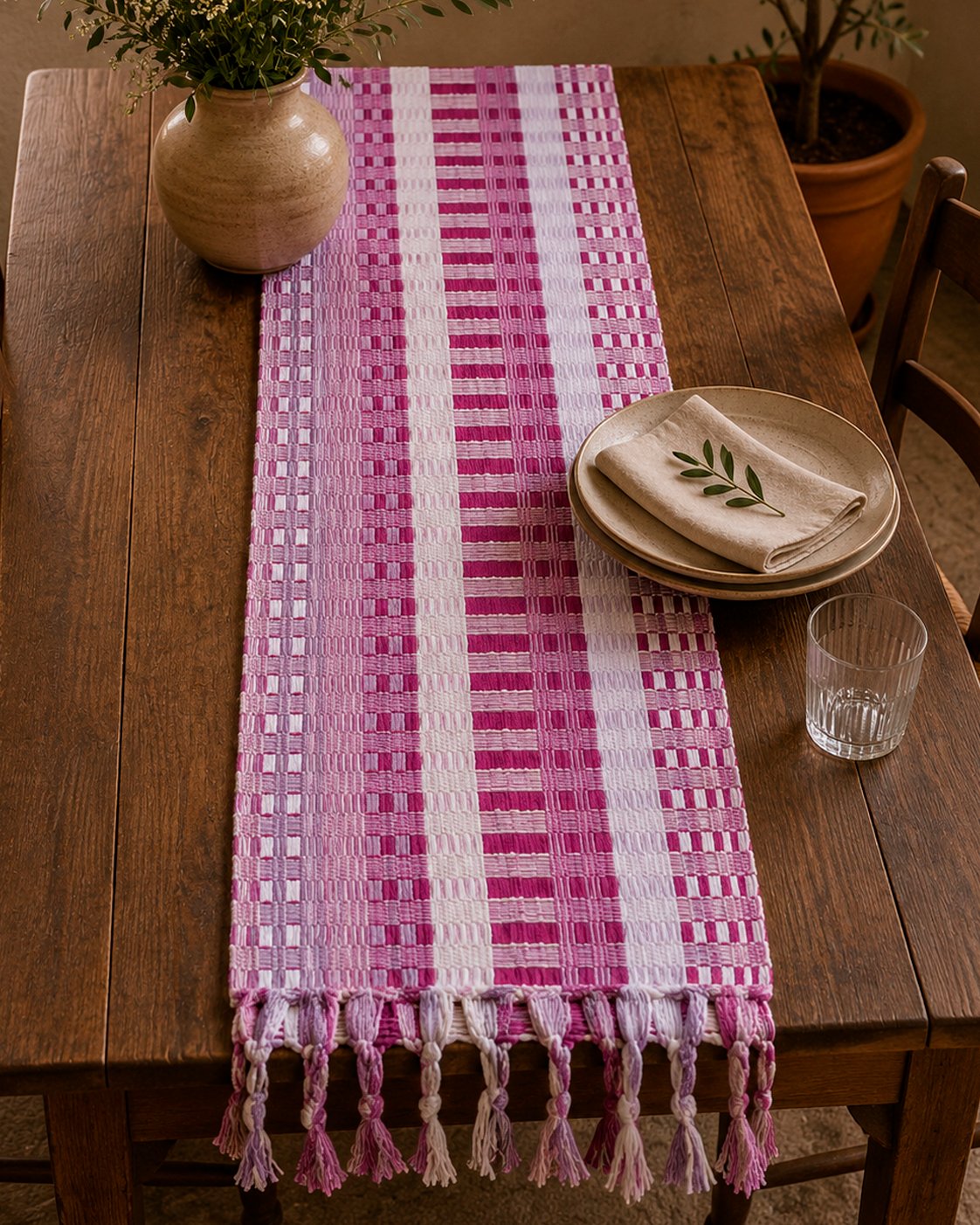 Camino de mesa de Zinacantán (Frambuesa)