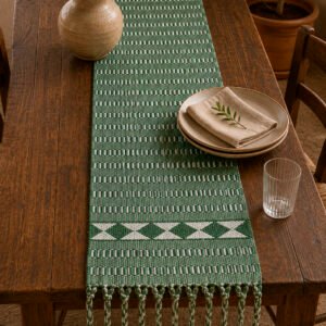 Camino de mesa de Zinacantán (Verde y Blanco)