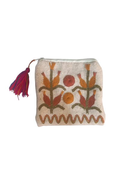 Bolsa blanca bordado de Milpa - Image 2